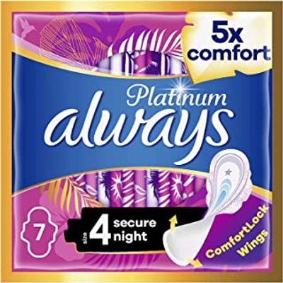 Always maandverband Platinum Secure Night maat 4 - 7 stuks