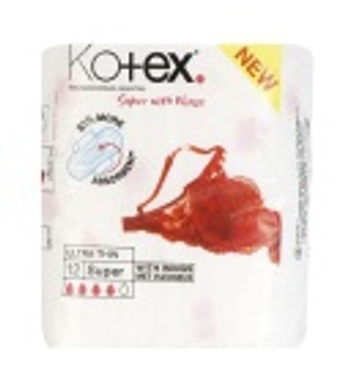 Kotex Maandverband Ultra Dun Super met Vleugels - 12 stuks