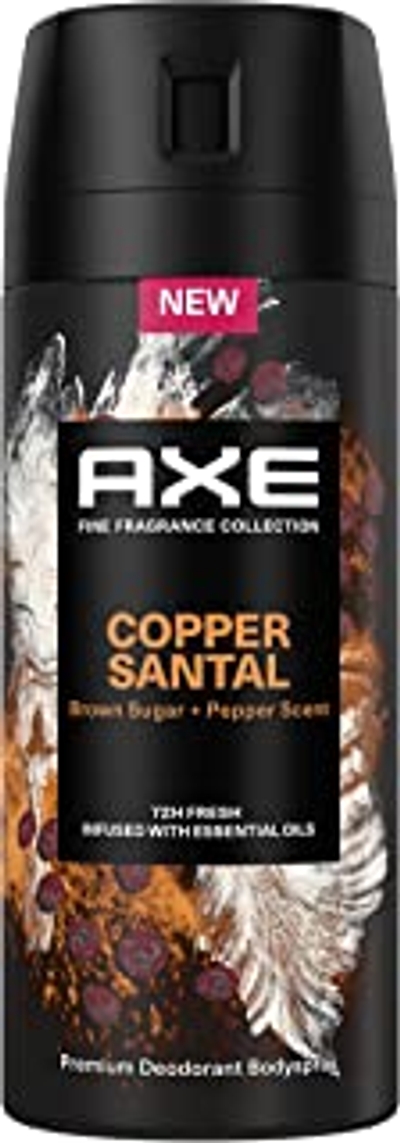 AXE Fine Fragrance Collection Copper Santal Premium Deodorant Bodyspray, 72 uur effectieve bescherming - 150 ml