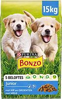 Bonzo Junior met Kip, Melk en Groenten - voor Puppy's vanaf 6 Weken - 15kg - hondenbrokken