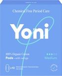 Yoni 100% Biologisch Katoenen Maandverband - Medium - met vleugels - 10 stuks