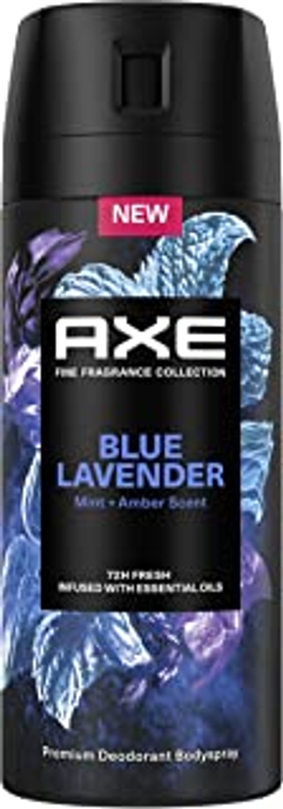 AXE Fine Fragrance Collection Blue Lavender Premium Deodorant Bodyspray, 72 uur effectieve bescherming met de geur van premium parfum - 150 ml