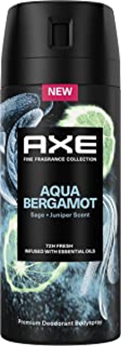 AXE Fine Fragrance Collection Aqua Bergamot Premium Deodorant Bodyspray, 72 uur effectieve bescherming met de geur van premium parfum - 150 ml