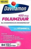 Davitamon Foliumzuur met Vitamine D3 - Voor -en tijdens zwangerschap - Voedingssupplement - 84 stuks