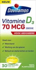 Davitamon Vitamine D³ 70 mcg - Vegan - 30 vitamine D capsules