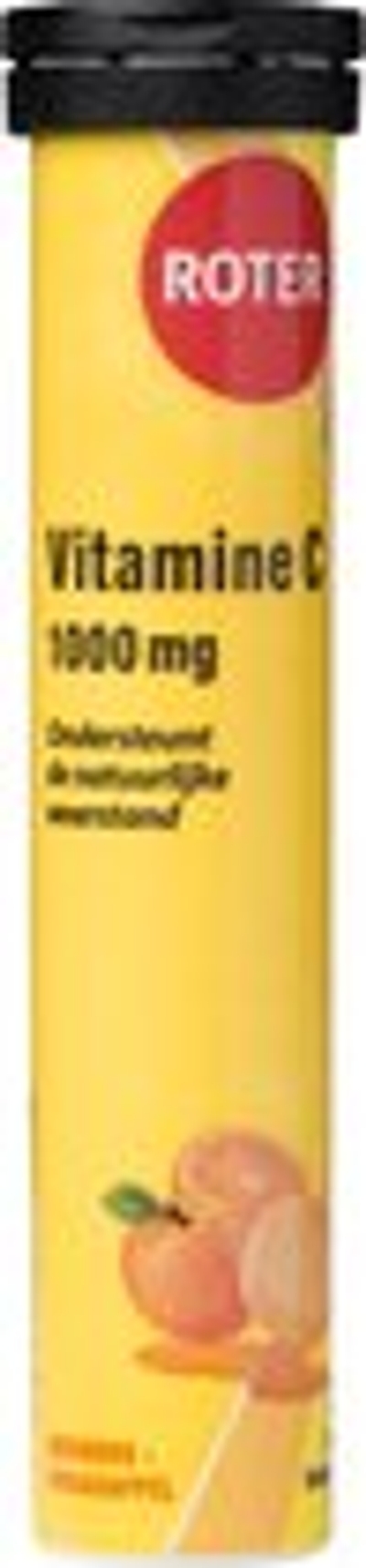Roter Vitamine C 1000mg bruis - Hoge dosering vitamine C ter ondersteuning van je weerstand - 20 bruistabletten met abrikoos-sinaasappelsmaak