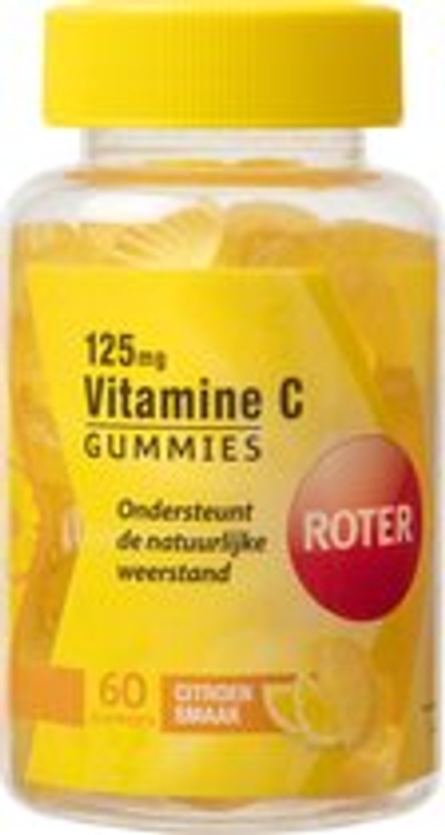 Roter Vitamine C 125mg - Vitamine C ondersteunt de natuurlijke weerstand - 60 gummies met citroensmaak