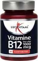 Lucovitaal Vitamine B12 1000 mcg Voedingssupplement - 30 kauwtabletten - bosvruchtensmaak