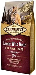 Carnilove lamb/wild boar sterilised kattenvoer 6 KG - kattenbrokken