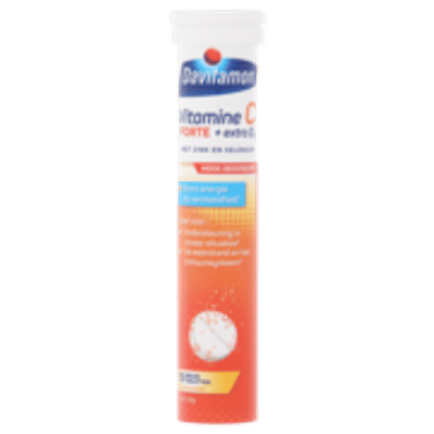 Davitamon Vitamine C forte + vitamine D3 - 15 bruistabletten - Voedingssupplement