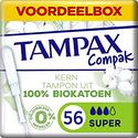 Tampax Cotton Protection Compak Tampons met applicator - 56 stuks