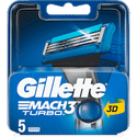Gillette Mach 3 Turbo  scheermesjes - 5 stuks