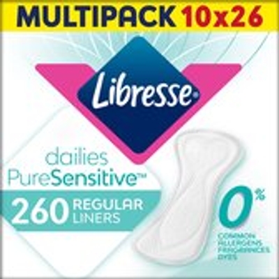 Libresse Pure Sensitive Regular inlegkruisjes - 260 stuks