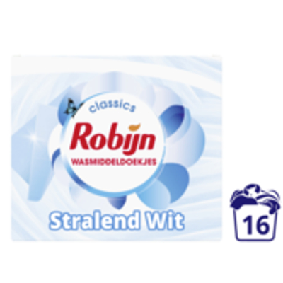 Robijn Wasmiddel doekjes wit  wascapsules witte was - 16 wasbeurten