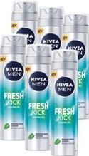 Nivea Men Fresh Kick Scheergel - 6 x 200 ml