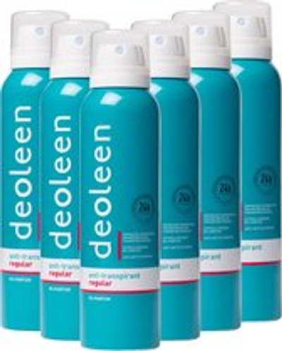 Deoleen Anti-transpirant - Aerosol Regular - Deodorant - 150 ml 6 pack