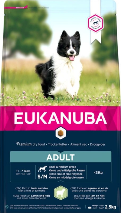 Eukanuba Adult Small & medium breed - Hondenvoer 2,5 kg - hondenbrokken