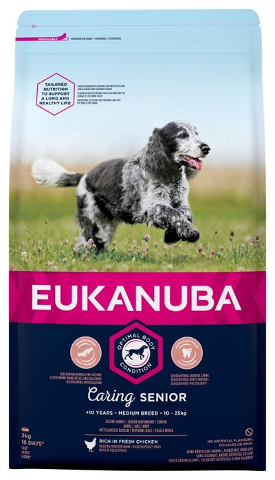 Eukanuba Caring Senior Medium Breed Kip - Hondenvoer - 3 kg
