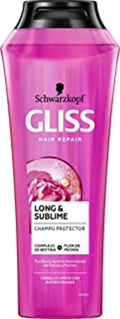 Gliss - Shampoo voor lang haar met vette wortels - Long&Sublime - 4 x 250ml- Beschermend assortiment