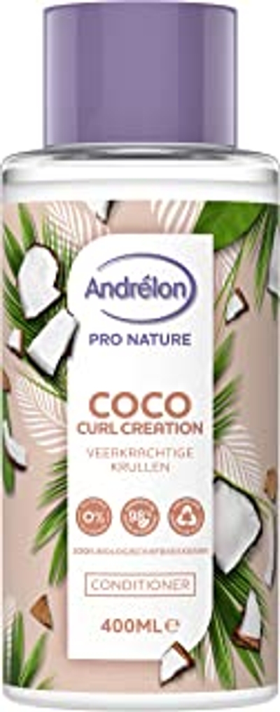 Andrélon Pro Nature Coco Curl Creation Haarconditioner, voor veerkrachtige, natuurlijke krullen - 400 ml