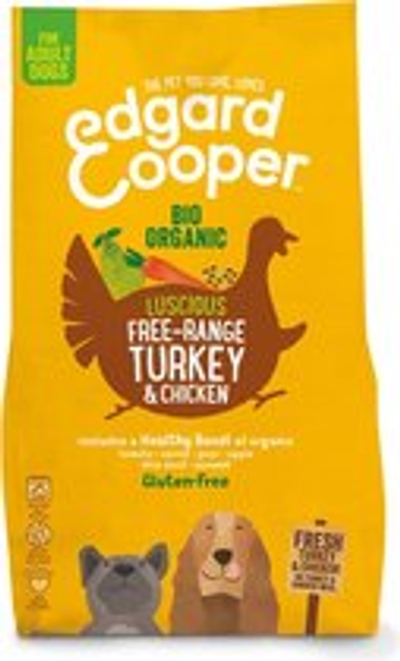 Edgard & Cooper Bio Organic Turkey Adult Kalkoen&Kip&Wortel - Hondenvoer - 2.5 kg Biologisch - hondenbrokken