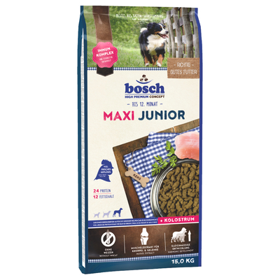 15kg bosch Maxi Junior Hondenvoer - hondenbrokken
