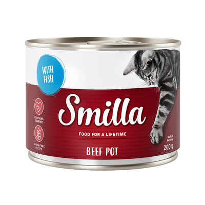 Smilla Rundvlees 6 x 200g Katten - Rund met Vis - natvoer katten