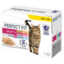 96x85g Perfect Fit Adult 1+ Mixpack Natvoer Katten - natvoer katten