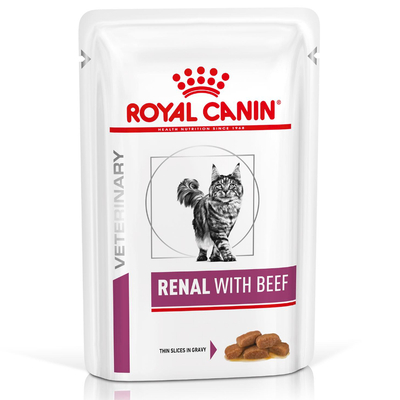 12x85g Feline Renal met Rund Royal Canin Veterinary Diet Kattenvoer - natvoer katten
