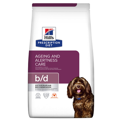 12 kg Hill's Prescription Diet b/d Ageing Care mit Huhn Trockenfutter für Hunde - hondenbrokken