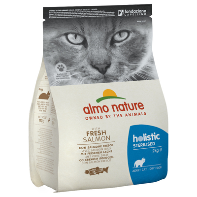 Almo Nature Holistic Droogvoer voor Gesteriliseerde Katten - Zalm 2kg kattenbrokken