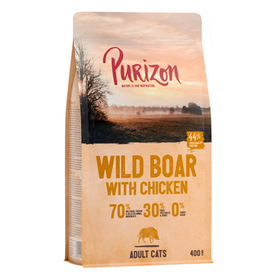 400g Adult Wild Zwijn & Kip Purizon Kattenvoer - kattenbrokken