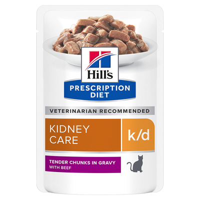 12x85g Feline K/D Maaltijdzakjes Renal Health Rund Hill's Prescription Diet Kattenvoer - natvoer katten