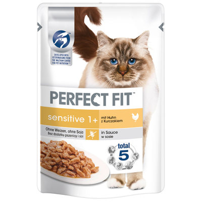 24x85g Sensitive 1+ Kip Perfect Fit Kattenvoer - natvoer katten