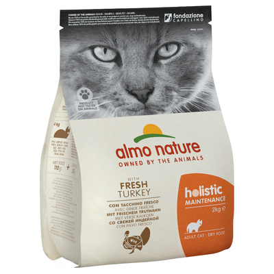 4x2kg Kalkoen & Rijst Almo Nature Holistic Kattenvoer - kattenbrokken