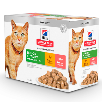 48x85g Adult 7+ Youthful Vitality Hill's Science Plan Kattenvoer - natvoer katten