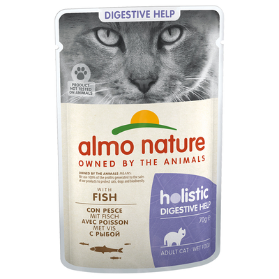 Almo Nature Holistic Digestive Help 24 x 70 g Vis - natvoer katten