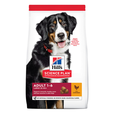 2x14kg Adult Adult 1-5 Large Breed Kip Hill's Science Plan Hondenvoer - hondenbrokken