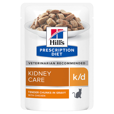 24x85g Feline K/D Maaltijdzakjes Renal Health Kip Hill's Prescription Diet Kattenvoer - natvoer katten