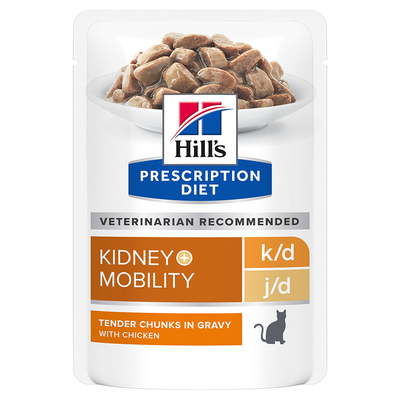 12x85g Feline K/D +Mobility met Kip Hill's Prescription Diet Kattenvoer - natvoer katten