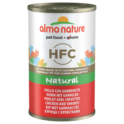 6x140g Kip & Garnalen Almo Nature Classic Kattenvoer - natvoer katten
