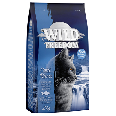 3x2kg Voordeelpakket - Cold River - Zalm Wild Freedom kattenvoer - kattenbrokken