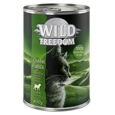 Wild Freedom Adult Kattenvoer 24 x 400 g - Green Lands - Lam & Kip - natvoer katten