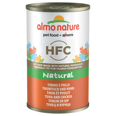 6 x 140 g Almo Nature HFC Kattenvoer - Tonijn & Kip - natvoer katten