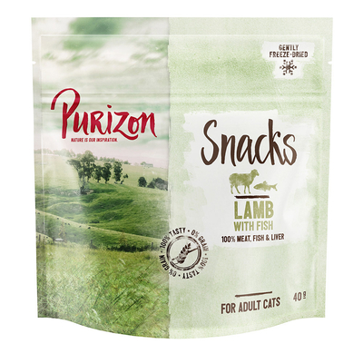 40g Purizon Lam & Vis Kattensnacks - kattenbrokken