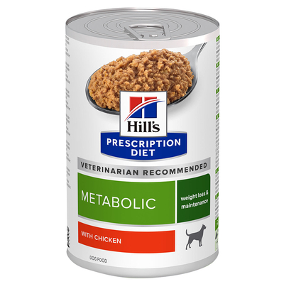 24x370g Metabolic Kip Hill's Prescription Diet Hondenvoer - natvoer honden