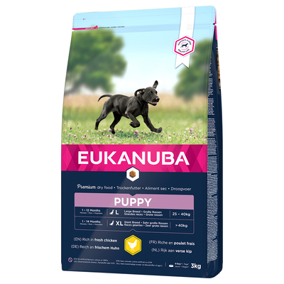 2x3kg Puppy Large Breed Kip Eukanuba Hondenvoer - hondenbrokken
