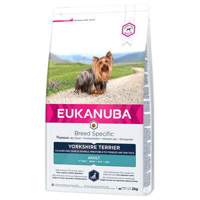 2x2kg Yorkshire Terriër Eukanuba Breed Specific Hondenvoer - hondenbrokken