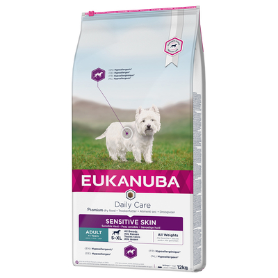 Eukanuba Sensitive Skin Daily Care Adult 2 x 12 kg - hondenbrokken