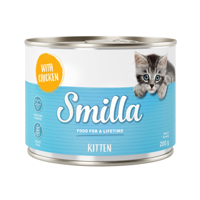 6x200g Kitten met Kip Smilla Kattenvoer - natvoer katten